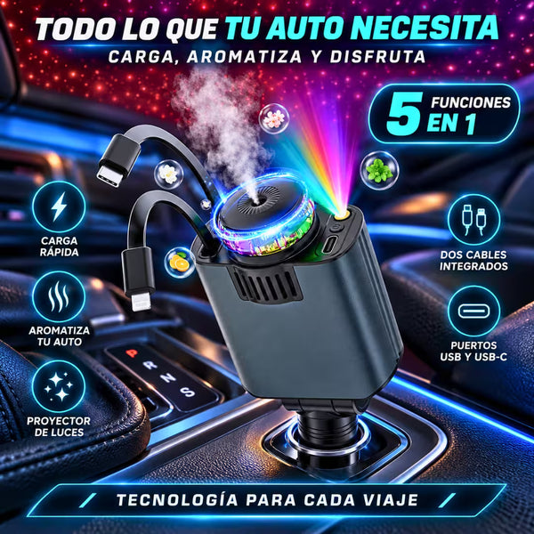 Cargador Para Auto 5 En 1