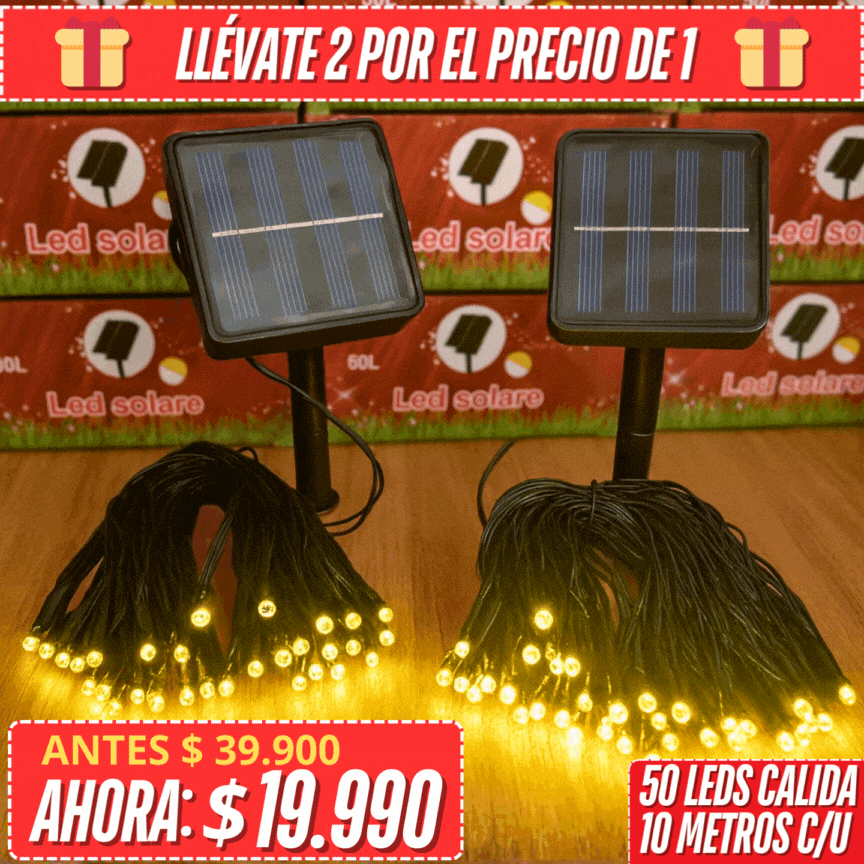 Luces led Solar Calida 2x1