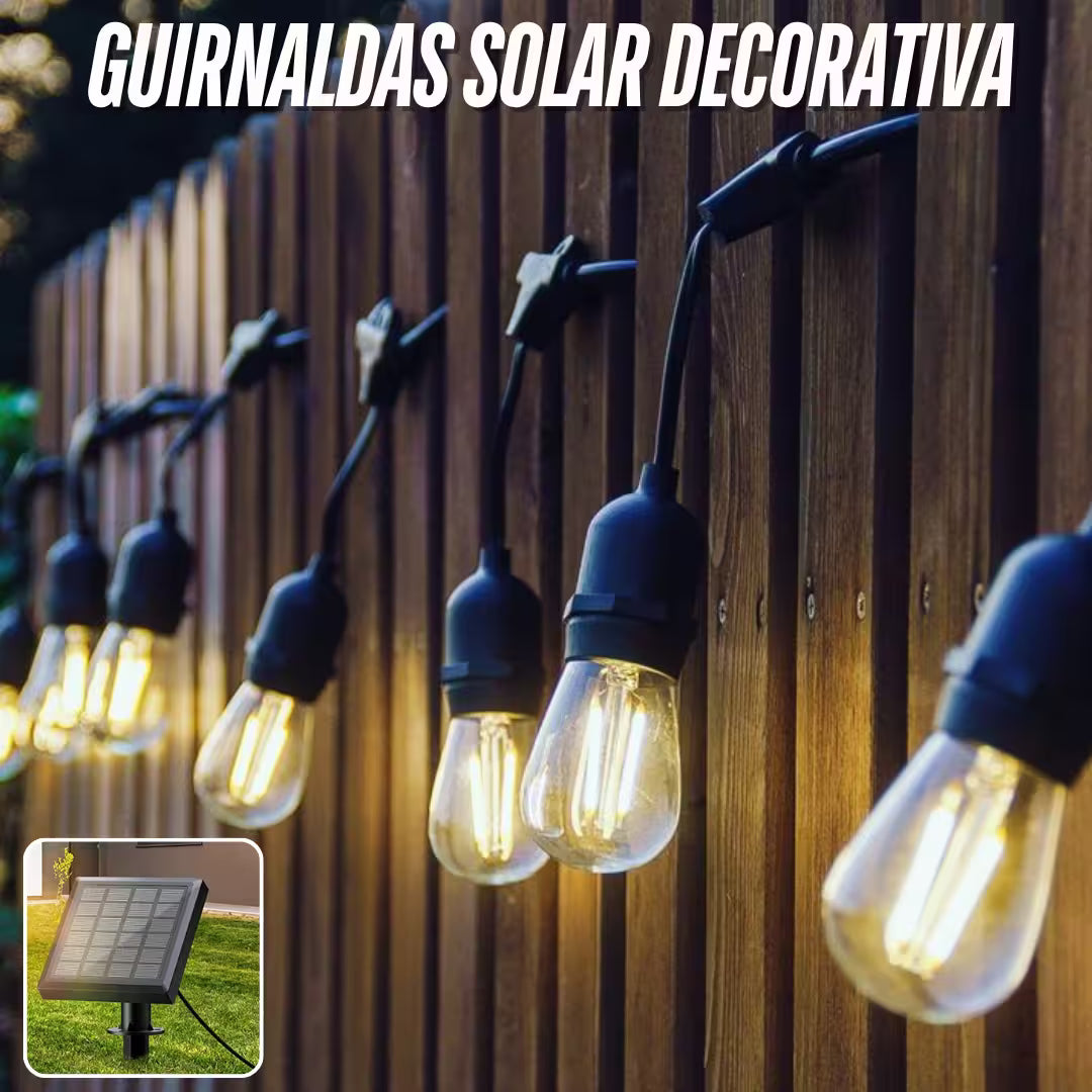 Guirnaldas 100% Solar Con 10 focos y (5 metros) Expandible